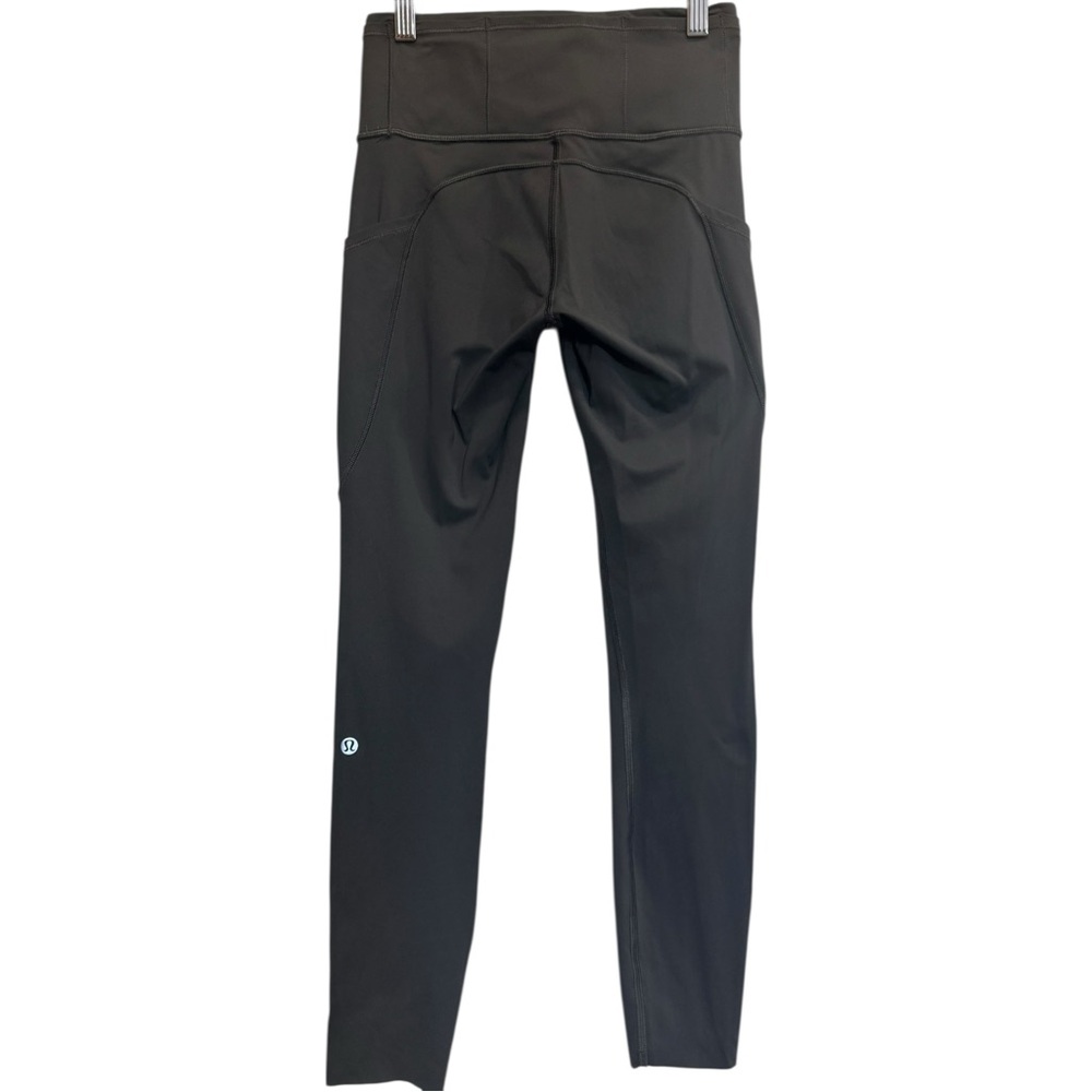 Lululemon Fast & Free HR Tight‎ 25" Nulux Size 4 Graphite Grey Leggings Pockets